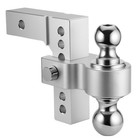 2   Receiver 6   Drop Rise Adjustable Trailer Tow Hitch Dual Ball-w lock 18500lb