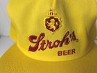 Vintage Stroh s Beer Yellow Snapback Mesh Cap Hat Brewery  Trucker Cap Alcohol