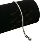 Genuine 925 Sterling Silver Tarnish-free 8inch Round Snake Chain Bracelet anklet