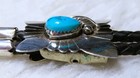 Sm  Sterling Navajo Turquoise Bolo Tie