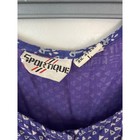 Sportique Vintage Purple Cotton Geometric Tiered Boho Maxi Dress Large