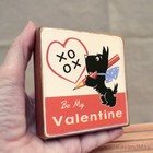 Scottie Dog Valentine s Day Vtg Style Shelf Sitter Sign Tiered Tray Decor Wb-199