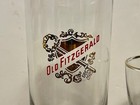 Two Old Fitzgerald Bourbon Whiskey Gold Trim Highball And Lowball Rocks Glasses