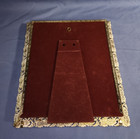 Vintage Metal Ornate Filigree Photo Frame Flowers Gold Tone Wall free Standing