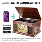 10 In 1 Bluetooth Record Player  3-speed Turntable For Vinyl With Speakers  Lp 