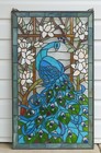 20  X 33 75  Peacock Flower Tiffany Style Stained Glass Window Panel Hf25-221