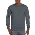 Gildan Long Sleeve Round Neck Plain Cotton  T-shirt Large  dark Heather 2-pack 