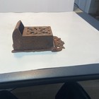 Vintage Ornate Victorian Cast Iron Wall Mount Match Box Holder 