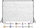 7x5ft Fabric Photo Backdrop White Brick Vintage Stone Wall Pale 
