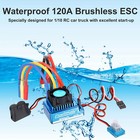 3650 3900kv Waterproof Brushless Motor 120a Esc Combo Set For 1 10 Rc Car Truck