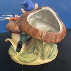 Vintage 3d Pixie Elf On Mushroom Planter Ceramic  Japan