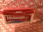 Vintage 1990s Huggies Scented Baby Wipes Container Red Lid Plastic Sealed