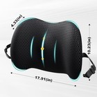 Memory Foam Lumbar Support Pillow For Car - Ergonomic Back Cushion For Comfort