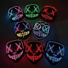 Wireless Led Purge Mask Glow In The Dark Halloween Cosplay Horror Party Mask