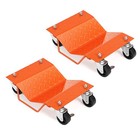 6000 Lbs Heavy Duty Car Wheel Dollies Set Of 2 4 v-shaped Tire Dolly W casters