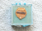 Caterpillar Tractor 25 Year 10k Gold Service Pin W  One Diamond Chip