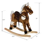 Qaba Children Rocking Plush Horse Ride On Toy Toddler Pony Rocker W  Song