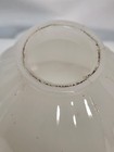 Vtg Style Ribbed Milk Glass Lamp Shade White Clambroth Scalloped Edge 5 75  W