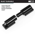 Ilyapa Heavy Duty Barrel Hinges  2 Pack- 5 Inch Black Cold Rolled Steel Weld On