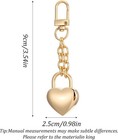 Heart Padlock Bag Charm cute Heart Purse Charm Gold Keychain Accessories For Wom