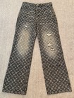 Louis Vuitton Monogram Baggy Denim Pants Washed Black Sz 30