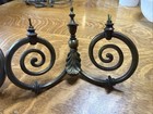Pair Large Antique Heavy Brass Wall Light Sconces For Restoration