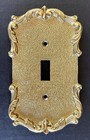 Vintage Mcm Brass Light Switch Covers Plates Gold Tone Metal Lot Of 12