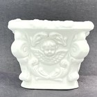 Ceramic Cherub Angel Wings Planter 4-sided Sculptural 3d Design White