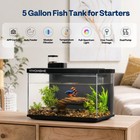 5 Gallon Smart Fish Tank App Control Aquarium Starter Kit Auto Feeder Rgb Light