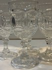 Vintage Set Of 4 Water Glass Goblets L E Smith Bristol Pattern Clear 6 3 8 