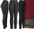 Women s Winter Plush Lined Thick Trouser Pants - Dressy Leggings