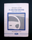 2000 Ford Super Duty F-250 350 450 550 Owners Manual Set With Case Oem