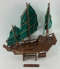 Vintage Wooden Chinese Junker Model Ship Boat