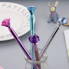 Fashion Crystal Diamond Head Metal Pens Ballpoint Novelty School Stationery Gift
