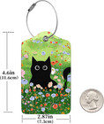 2 Pcs Luggage Tags For Suitcase  Cute Unique Pu Leather Travel Bag Tag With Priv