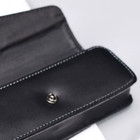 Leather Eyeglass Case Soft Pouch Snap Closure Sunglasses Holder Black Brown