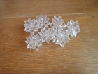 Lot Of 7 Vintage Clear Plastic 18 Point Star Shape Candle Holders 