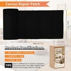 Pnytty Canvas Repair Patch  4x79 Inches Self-adhesive Inches  Black