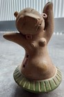 Pre-columbian Pottery Ocarina Pregnant Woman Rare