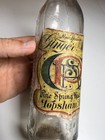 Antique Pine Spring Ginger Ale Bottle Topsham Maine Original Label Rare Soda