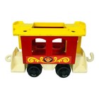 Fisher Price Little People Circus Train Red Yellow Caboose Car Vtg 1973