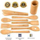 Bamboo Kitchen Utensils Set 8-pack - Wooden Cooking Utensils