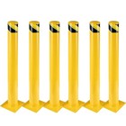 6 Packs 48 42 36in Steel Safety Bollard Post 4 5in Diameter Parking Bollard Post