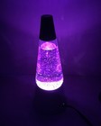 Vintage Original Lava Blip Motion Lamp Silver Glitter With Purple