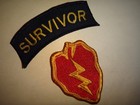 2 Vietnam War Patches  Survivor Arc   Us 25th Infantry Division Patch