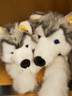 Steiff Akc Siberian Husky Dog   Puppy Plush Stuffed Animal Lot Fao Schwarz