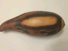 Vintage Wood Burned Armadillo Gourd Peru Folk Art Signed Artist Bertha Medina 7 