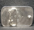 Xh19118 Very Cool Vintage 1970s    floral Artwork    Unisex Fashion Belt Buckle