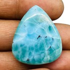 46 85 Cts Natural Larimar 29x25mm Pear Loose Cabochon Untreated Gemstone