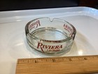 Vintage Riviera Las Vegas Nevada Casino Clear Glass Tobacco Cigarette Ashtray